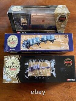 Trio of Ltd Edn Corgi Guinness 150 Scale Model Delivery Lorries. Unused & Boxed