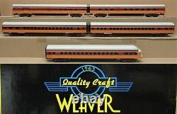 Weaver Milwaukee Road Hiawatha Rib 20+ Alum 5-Car Passenger Set O-Scale 2-Rail